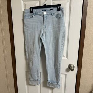 J.jill denim women high rise cropped jeans sz 8p